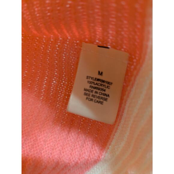 Bright & cheery yellow pink & white juniors sweater by No Comment size Med - Picture 4 of 11